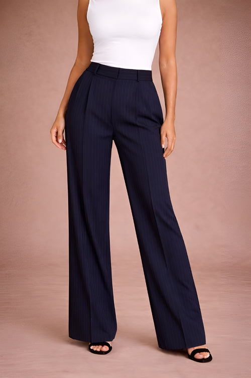 Organic Cotton High-Rise Wide Leg Trousers